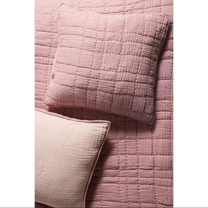 Reversible Airy Gauze Quilted Euro Shams by Anthropologie